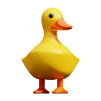 duck 3d rendering icon illustration png