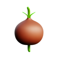 onion 3d rendering icon illustration png
