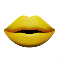 lip 3d rendering icon illustration png