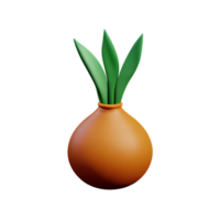onion 3d rendering icon illustration png