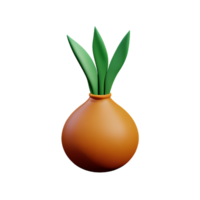 cebolla 3d representación icono ilustración png