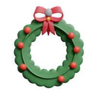 wreath 3d rendering icon illustration png