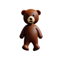 Urso de pelúcia Urso 3d Renderização ícone ilustração png