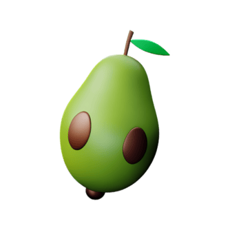 aguacate 3d representación icono ilustración png
