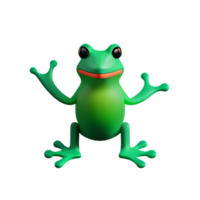 frog 3d rendering icon illustration png