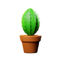 cactus 3d representación icono ilustración png