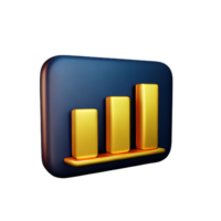 graph 3d rendering icon illustration png