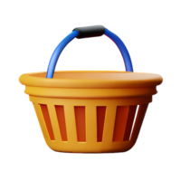 basket 3d rendering icon illustration png