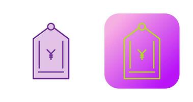 Yen Tag Vector Icon