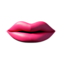 lip 3d rendering icon illustration png