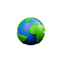 earth 3d icon illustration png