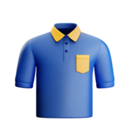 polo overhemd 3d renderen icoon illustratie png
