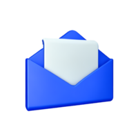 correo 3d representación icono ilustración png