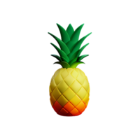 ananas 3d renderen icoon illustratie png