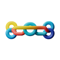 chain 3d rendering icon illustration png