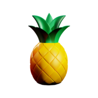 piña 3d representación icono ilustración png