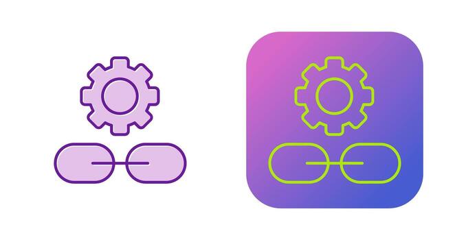 icono de vector de configuración de enlace