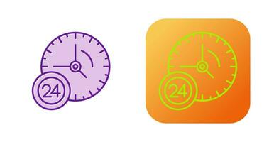 24 Hour Service Vector Icon