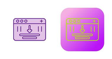 Browser Downloading Vector Icon