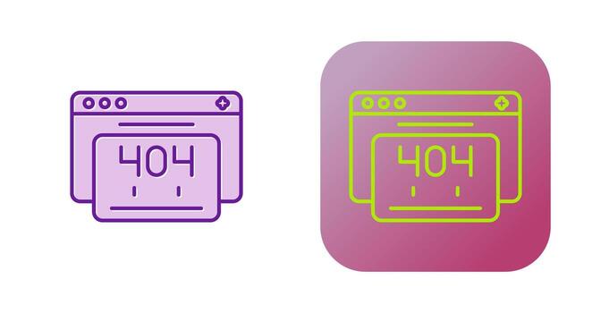 404 Error Vector Icon