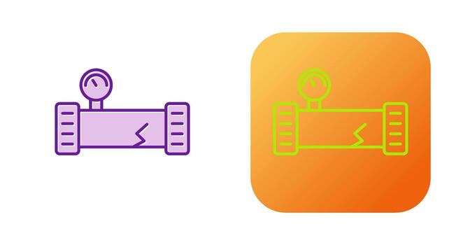Broken Pipe Vector Icon