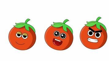 animated cute tomato character that moves video