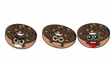 animation of cute donut characters that move video