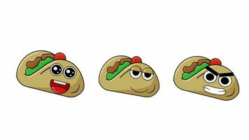 animated cute taco character that moves video