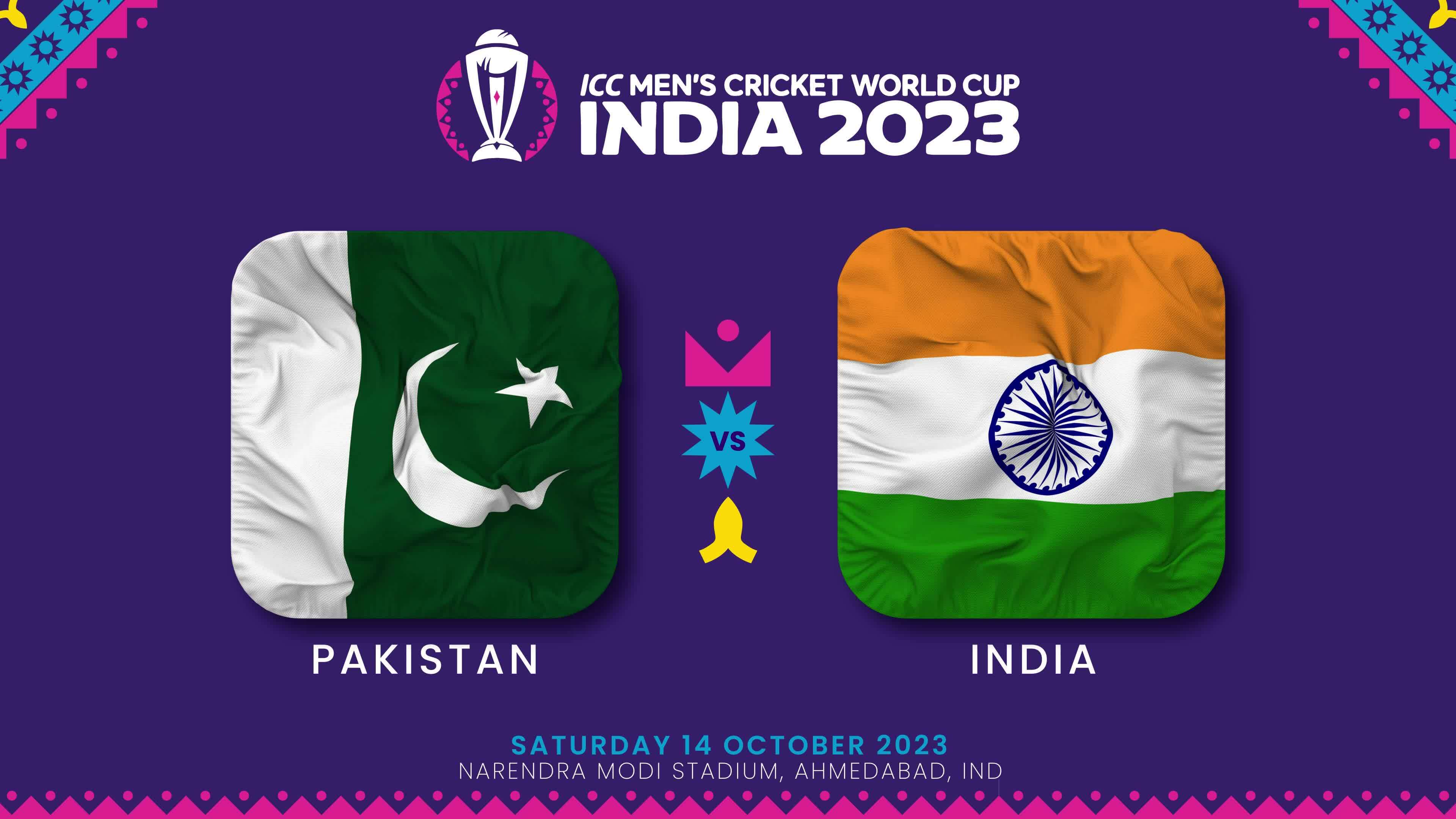 Pakistan vs India Match in ICC Men's Cricket Worldcup India 2023, Intro