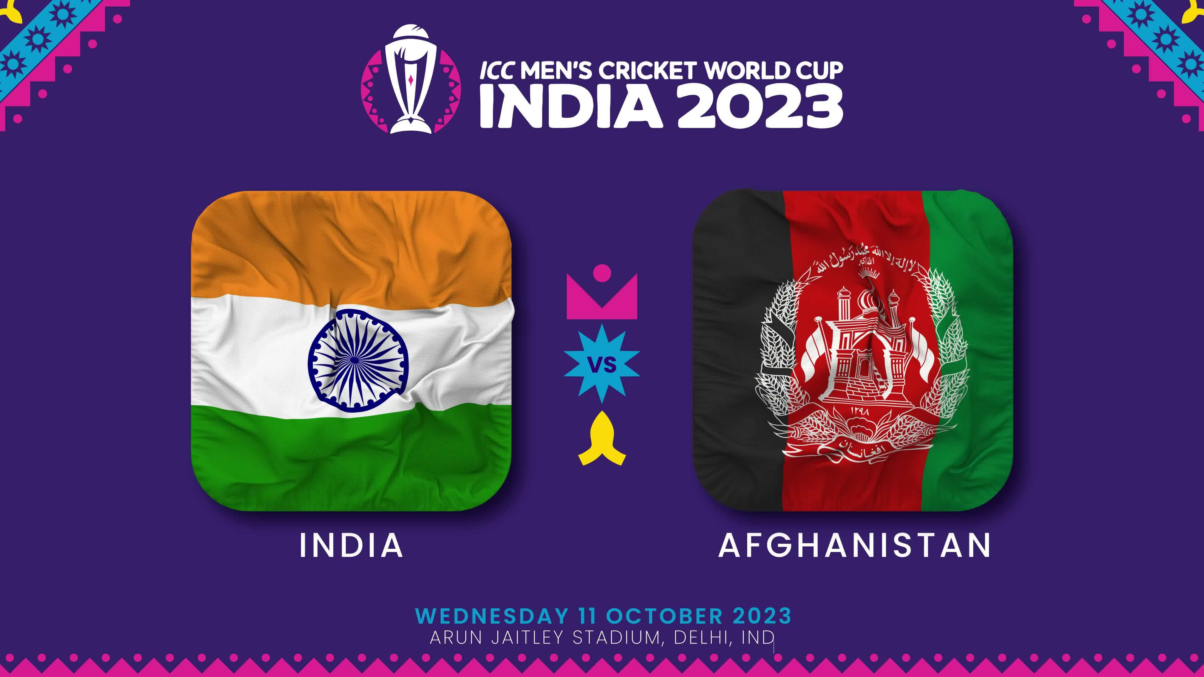India vs Afghanistan Match in ICC Men's Cricket Worldcup India 2023