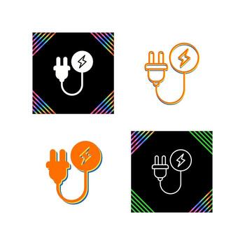 icono de vector de enchufe