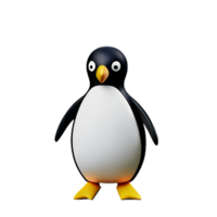 pingüino 3d representación icono ilustración png