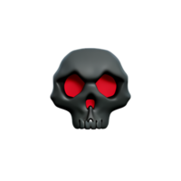 skull 3d icon illustration png
