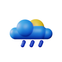 Wetter 3d Rendern Symbol Illustration png