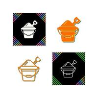 Sand Bucket Vector Icon