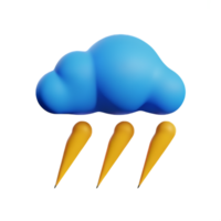 väder 3d tolkning ikon illustration png