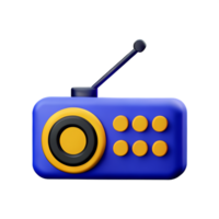 radio 3d renderen icoon illustratie png