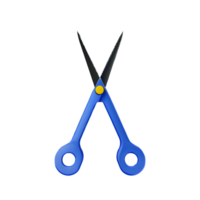 scissors 3d rendering icon illustration png