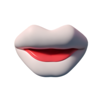 bouche 3d le rendu icône illustration png