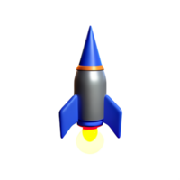 spaceship 3d rendering icon illustration png