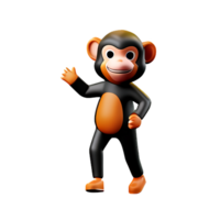 macaco 3d Renderização ícone ilustração png