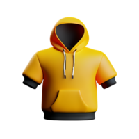 sweat à capuche 3d le rendu icône illustration png