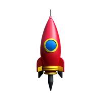 christmas 3d rocket with fireworks illustration png
