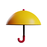 umbrella 3d rendering icon illustration png