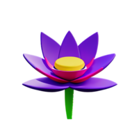 lotus 3d rendering icon illustration png