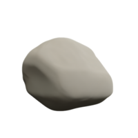 stone 3d rendering icon illustration png