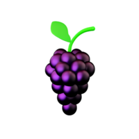 grape 3d rendering icon illustration png