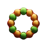 wreath 3d rendering icon illustration png