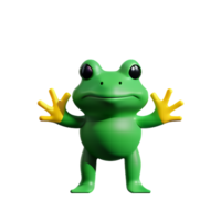 grenouille 3d le rendu icône illustration png