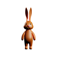 bunny 3d rendering icon illustration png